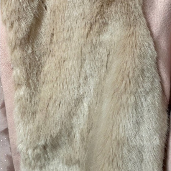 Zara pink wool peacoat faux fur S blogger fave Small - Picture 12 of 14